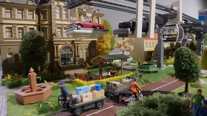 Ansicht einer Miniaturstadt